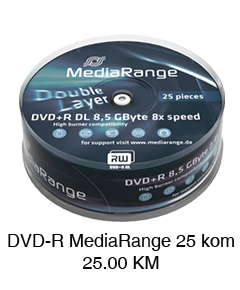 DVD-R MediaRange 25 kom